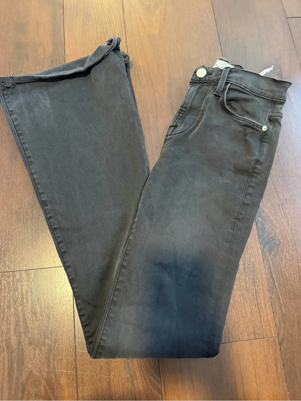 Frame le high flare 25 denim black jeans women